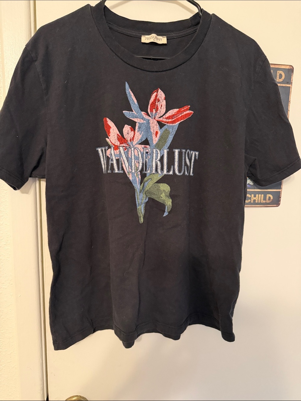 Wanderlust Floral Graphic Tee - Black